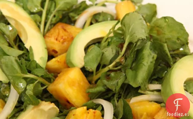 Ensalada Cubana de Aguacate, Berro y Piña (Ensalada de Aguacate, Berro, y Piña)