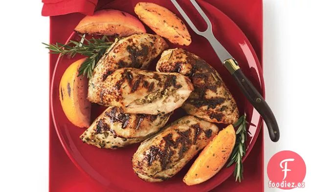 Pechugas de Pollo Rellenas con Aderezo de Romero y Naranja