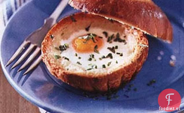Huevos Horneados en Brioches