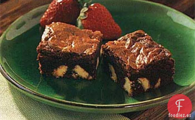 Brownies de Chocolate Negro con Trozos de Chocolate Blanco