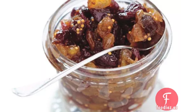 Chutney de Ruibarbo, Cereza y Pasas Doradas