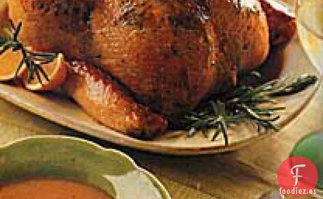 Pollo Asado con Mantequilla de Romero y Naranja