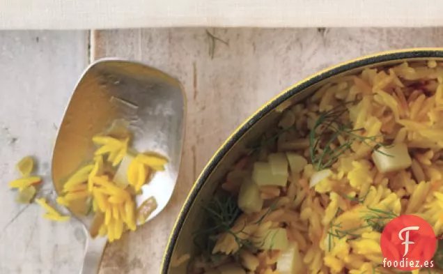 Orzo Tostado con Azafrán e Hinojo