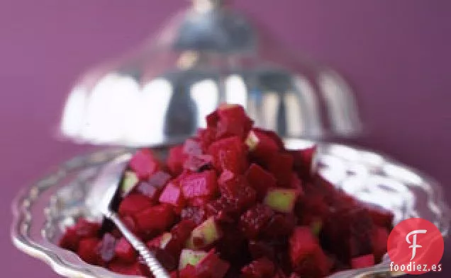 Salsa de Remolacha Tostada y Manzana