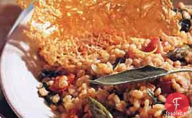 Risotto de Cebada tostada y espárragos