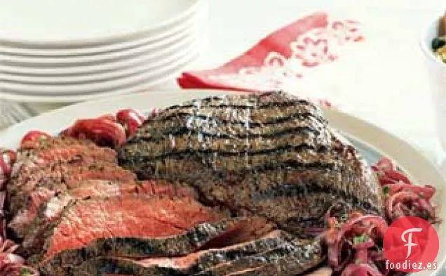 Triple Punta a la Parrilla con Cebollas Rojas Caramelizadas
