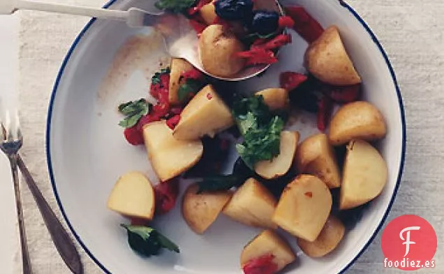 Ensalada de Patatas con Aceitunas y Pimientos