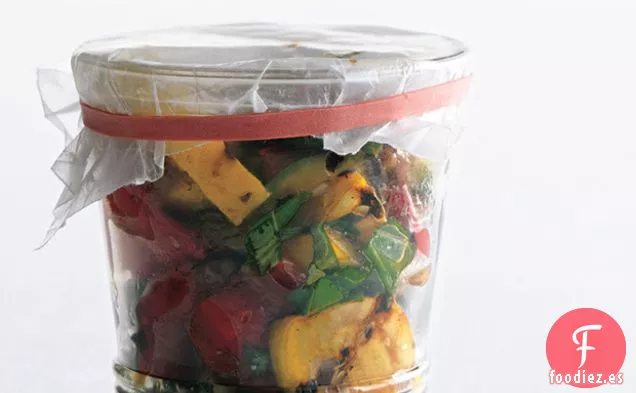 Ensalada de Pimiento de Calabacín a la Parrilla