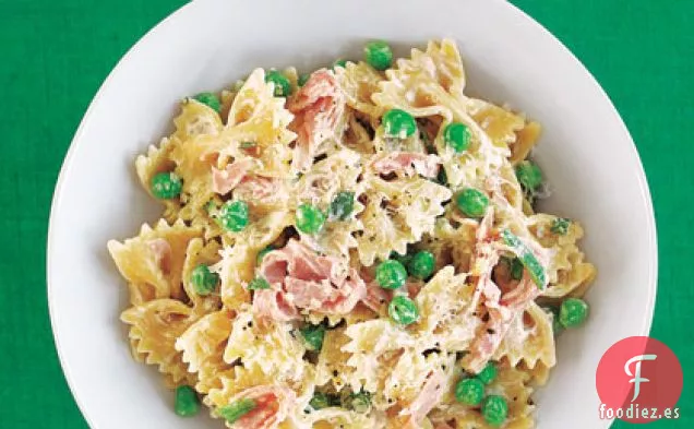 Pasta con Guisantes, Jamón y Queso Parmesano
