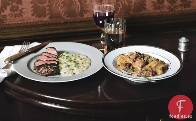 Medallones de Lomo de Ternera con Risotto de Patata