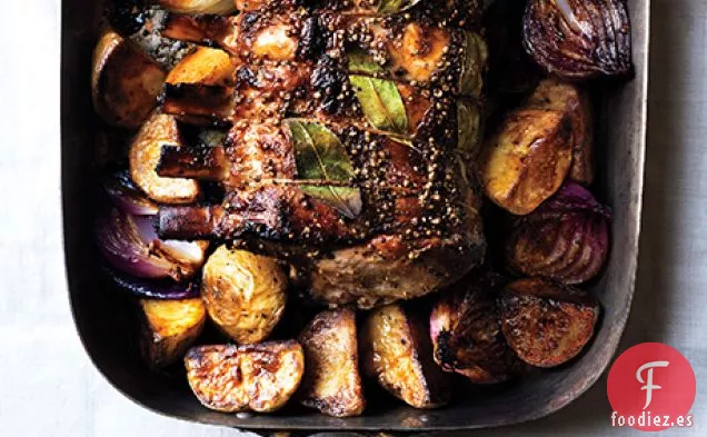 Asado de Cerdo a la Sidra con Patatas y Cebollas