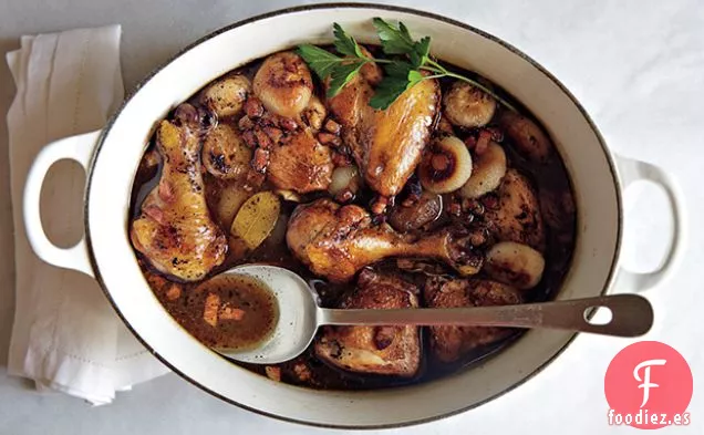 Pollo Estofado con Vinagre y Cebolla