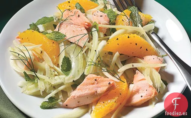 Ensalada de Salmón con Hinojo, Naranja y Menta