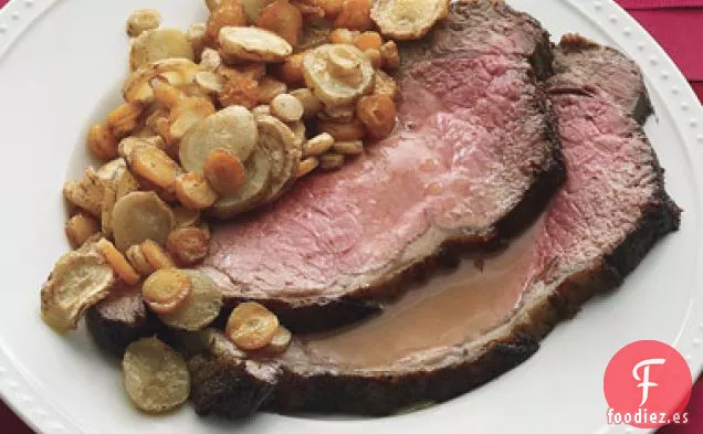 Asado a Tiras de Nueva York con Salsa de Madeira