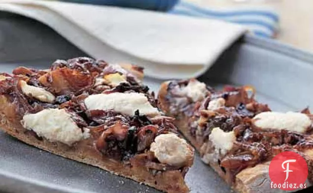 Pizza con Achicoria Salteada