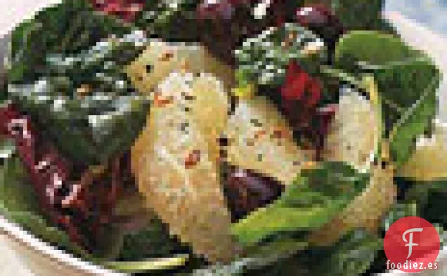 Ensalada de Achicoria, Pomelo y Espinacas