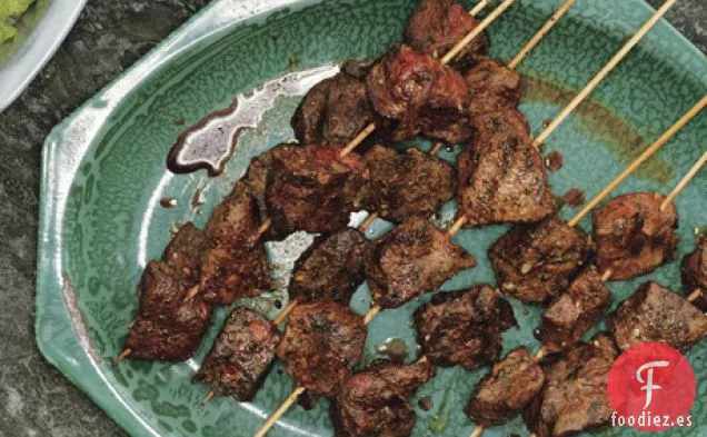 Brochetas de Carne Con Aroma a Comino