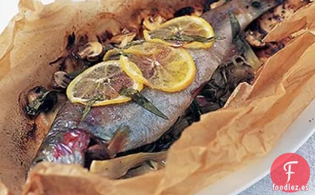 Trucha Al Horno Con Vino Blanco e Hinojo