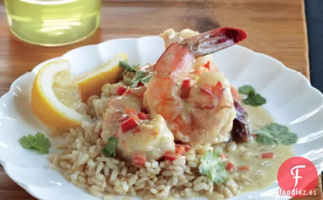 Camarones al Curry y Coco