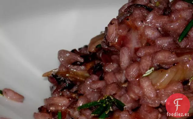 Risotto De Vino Tinto Con Radicchio y Romero