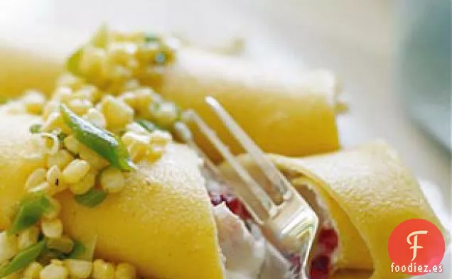 Crepes de Harina de Maíz con Ricotta y Jamón