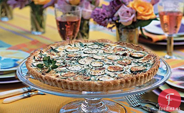 Calabacín, Tomate Secado al Sol y Tarta de Mozarella