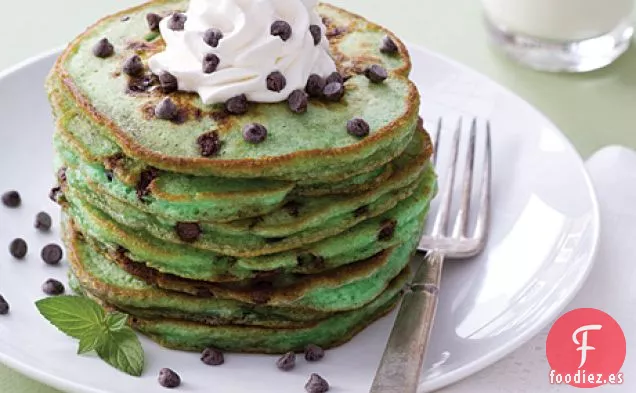 Tortitas con Chispas de Chocolate y Menta