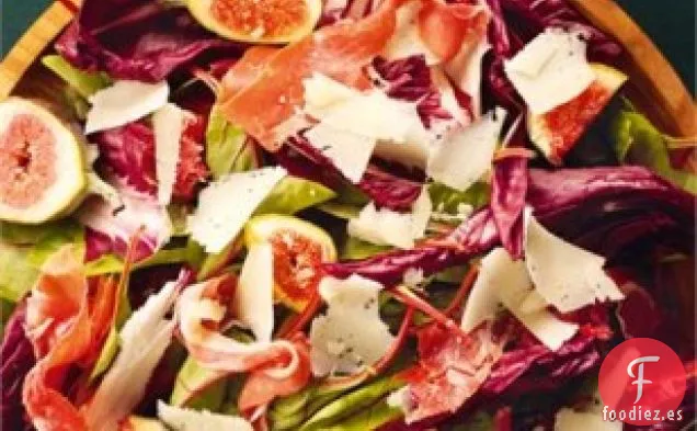 Ensalada De Jamón Serrano, Higos Y Hojas Rojas
