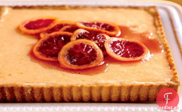 Tarta de Naranja Fresca con Corteza de Avellana