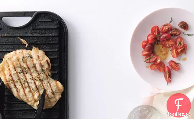 Paillards de Pollo Eneldo con Salsa de Tomate y Eneldo