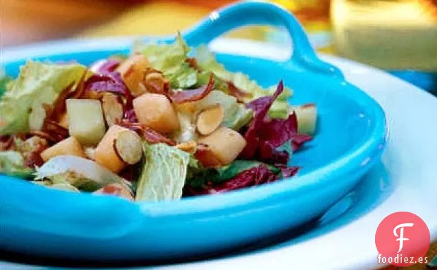 Ensalada de Escarola con Melones y Jamón Crujiente