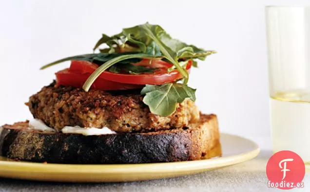 Hamburguesas Vegetarianas Bulgur con Mayonesa de Lima