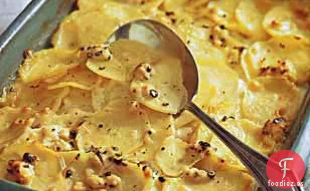 Gratinado de Patata con Queso de Cabra y Ajo