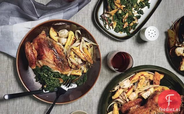 Pollo Asado con Patatas y Cebollas