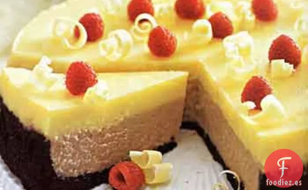 Tarta de Queso de Frambuesa y Chocolate Blanco de Dos pisos