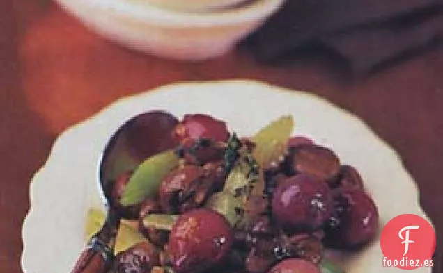 Confit de Castañas Estofadas y Cebolla Perlada