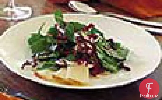 Ensalada de Rúcula y Mozzarella Ahumada con Vinagreta de Limón