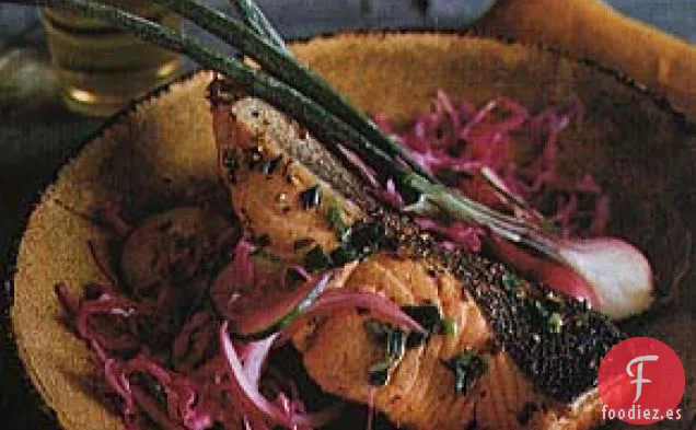 Salmón Asado en Sartén con Jengibre y Curry