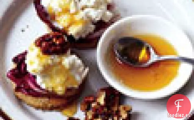 Burricotti con Miel de Castañas y Nueces Picantes Confitadas