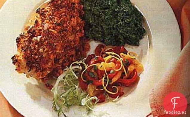 Pechugas de Pollo con Tomate Secado al Sol y Corteza de Ajo