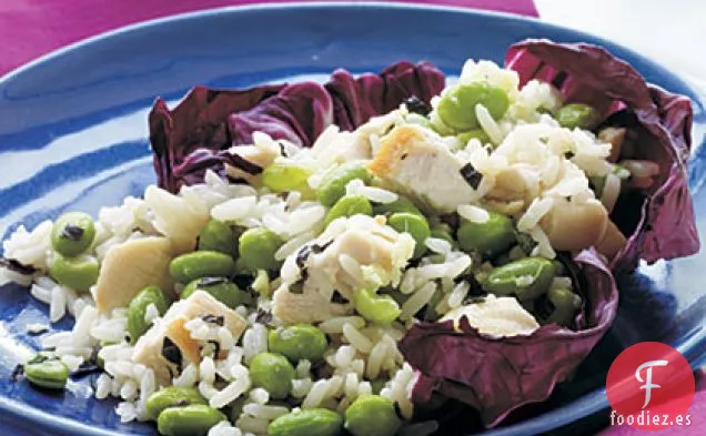 Ensalada de Pollo, Edamame y Arroz