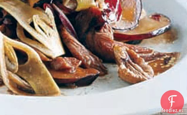 Ensalada de Pavo Ahumado, Ciruela e Hinojo