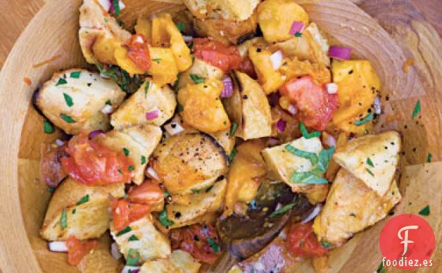 Ensalada de Tomate y Pan a la Parrilla