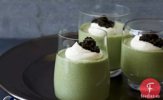 Mousse de Acedera con Crema de Limón