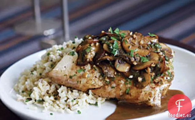 Bacalao Con Champiñones, Ajo y Vermut