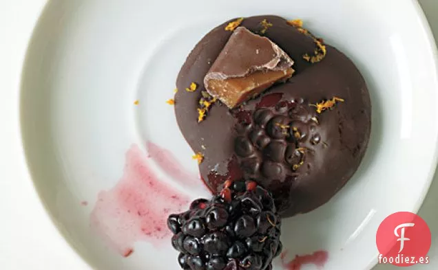 Bocados de Caramelo de Chocolate con Bayas Mixtas