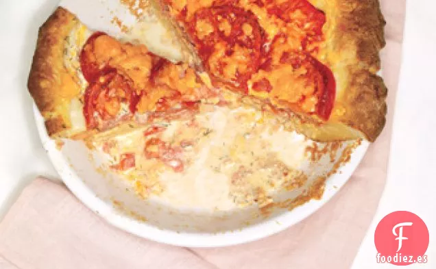 Pastel de Tomate y Queso Cheddar