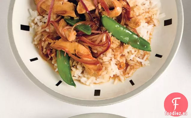 Salteado de Pollo a la Naranja Picante