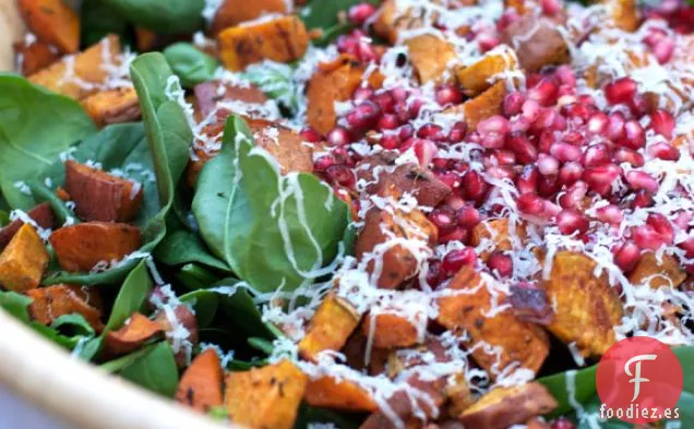 Ensalada de Espinacas de Batata y Tocino