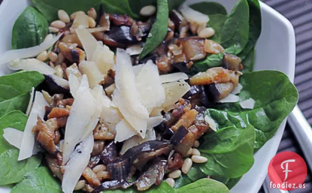 Berenjena, Pecorino Y Espinacas